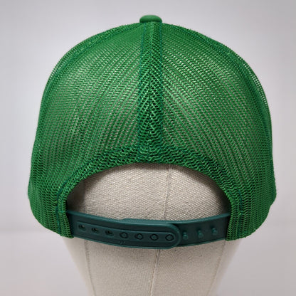 Fat Leaf Water Snapback Mesh Back Trucker Hat Green OSFA Yupoong