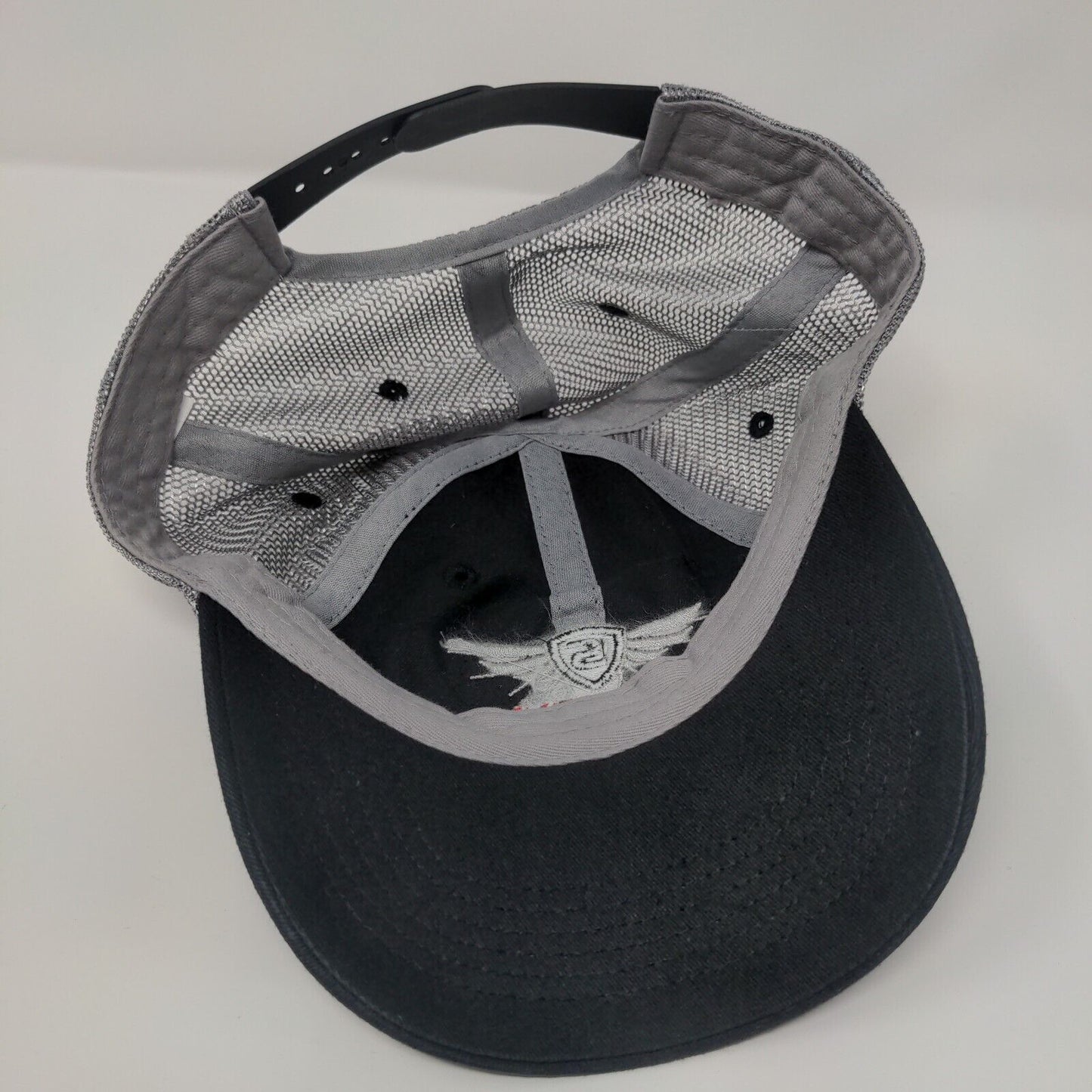 SCCY Snapback Mesh Back Trucker Hat Black One Size Embroidered Colorblock