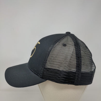 75 Snapback Trucker Hat Black One Size Adjustable Embroidered Mesh Back BIG X