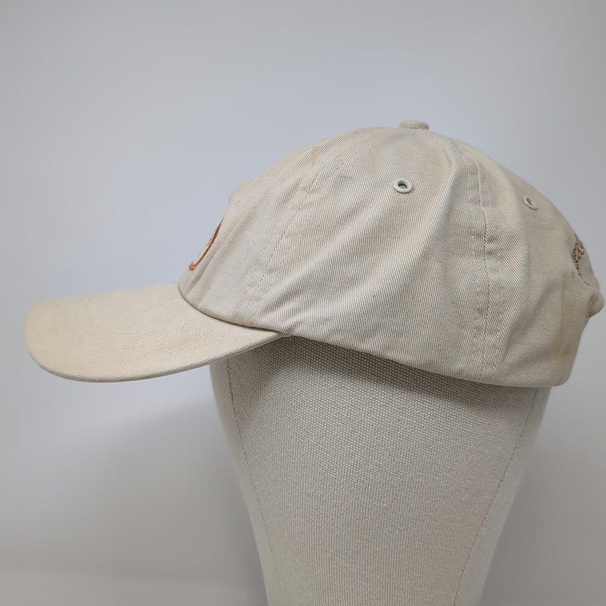 Route 66 Baseball Cap Beige One Size Embroidered Patch Slideback Script Hat