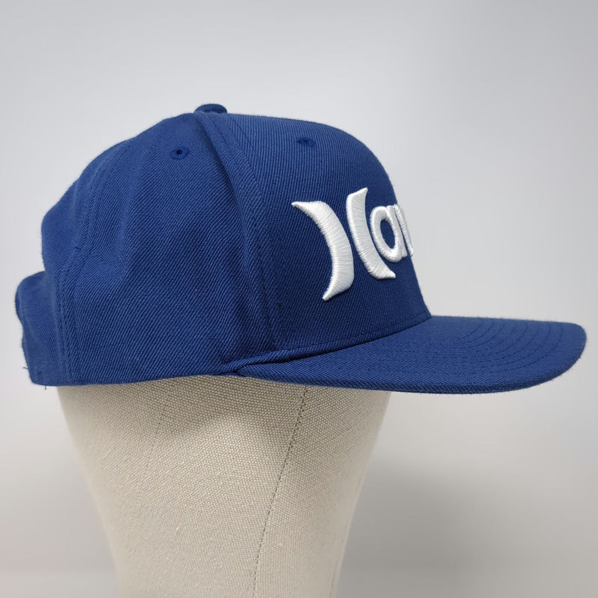 Hurley Snapback Hat Blue One Size Hawaii Embroidery Island Map Print Flat Brim