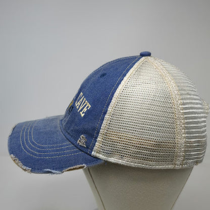 Headmost Trucker Hat Blue One Size Mammoth Cave Kentucky Mesh Snapback Frayed