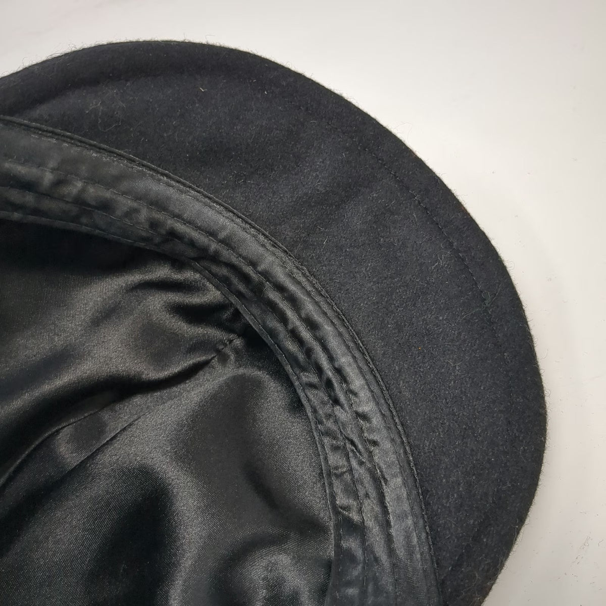 Kate Landry Baseball Cap Black One Size Wool Blend Sequin Flower Beaded Hat