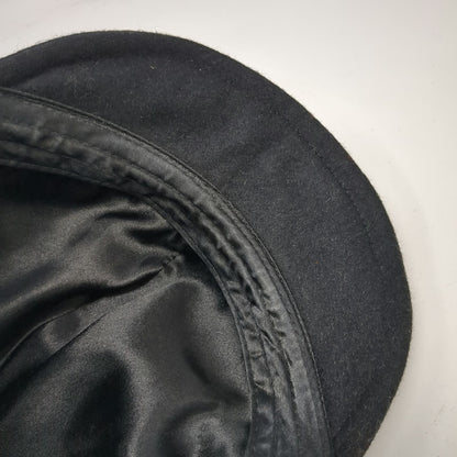 Kate Landry Baseball Cap Black One Size Wool Blend Sequin Flower Beaded Hat