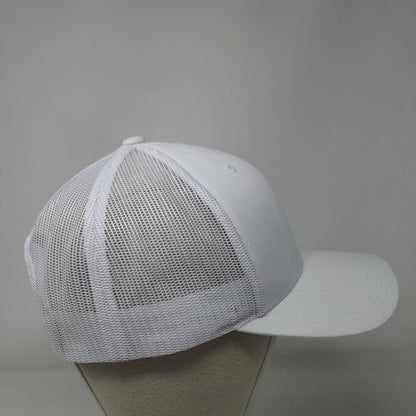 Christmas Tree Snapback Mesh Back Trucker Hat White One Size Yupoong