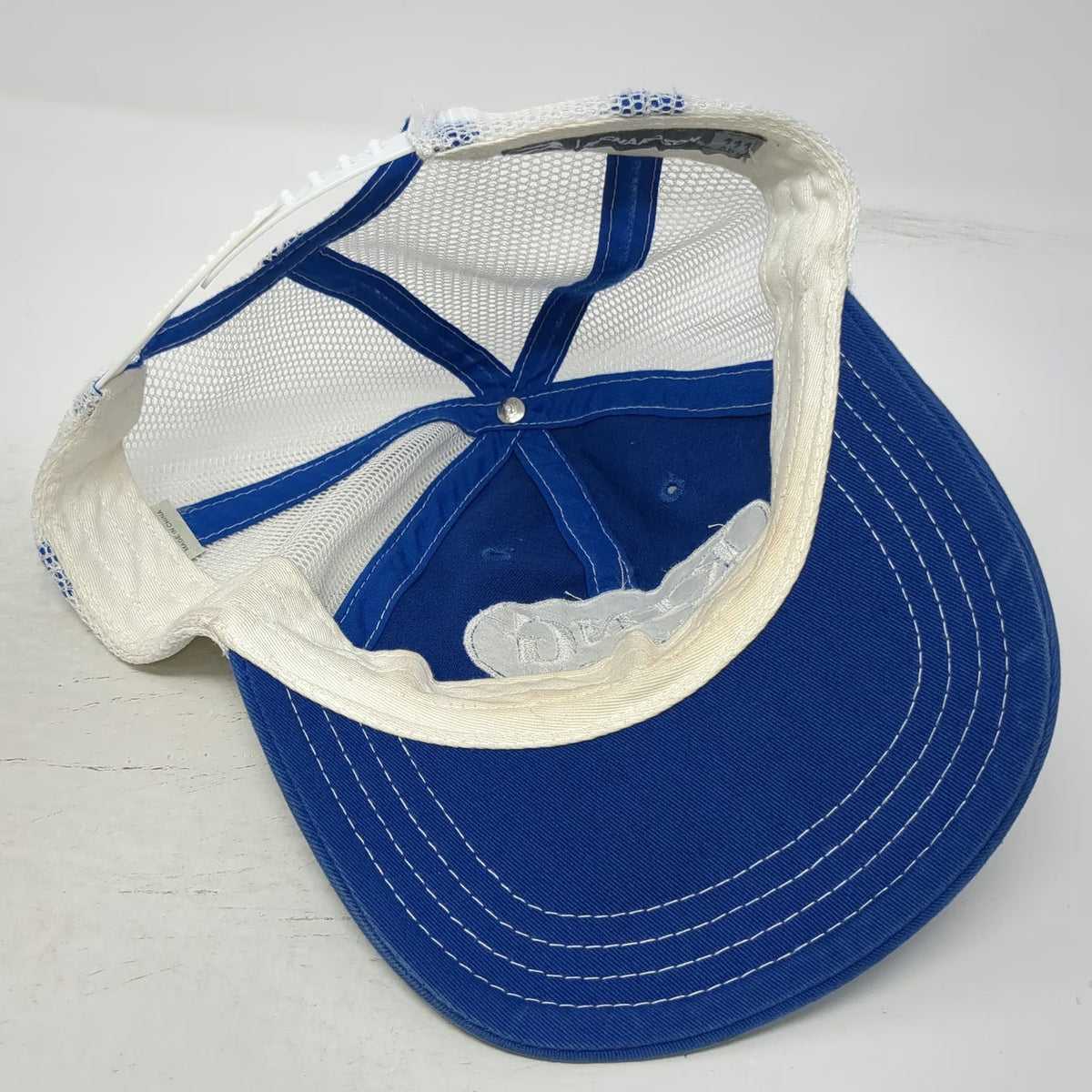 Richardson King Mechanical Trucker Hat Blue One Size Snapback Mesh Back Cap