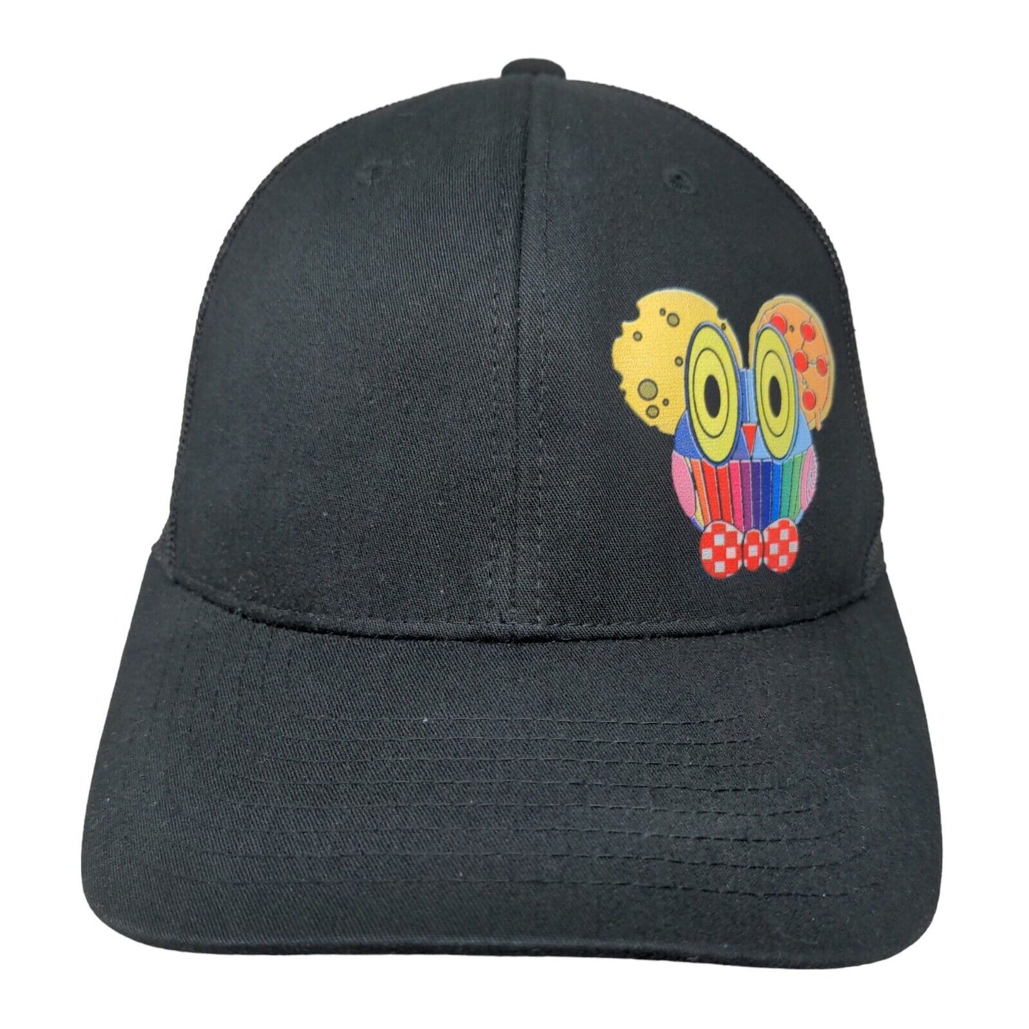 Nonas Urban Pizza Snapback Mesh Back Trucker Hat Black One Size Yupoong