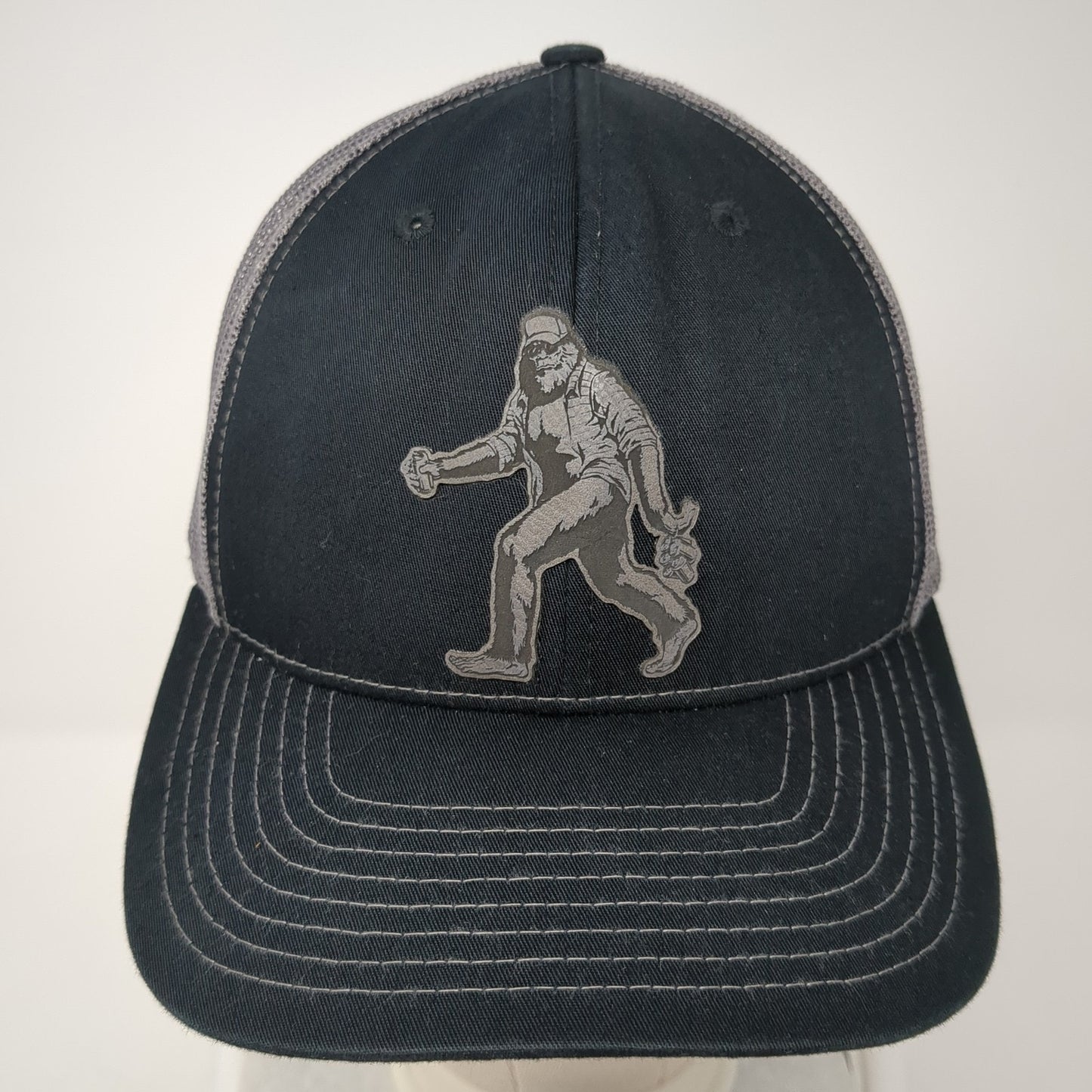 Sasquatch Snapback Trucker Hat Black One Size Mesh Back Richardson