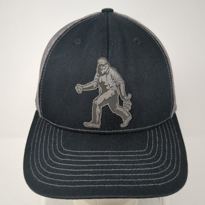 Sasquatch Snapback Trucker Hat Black One Size Mesh Back Richardson