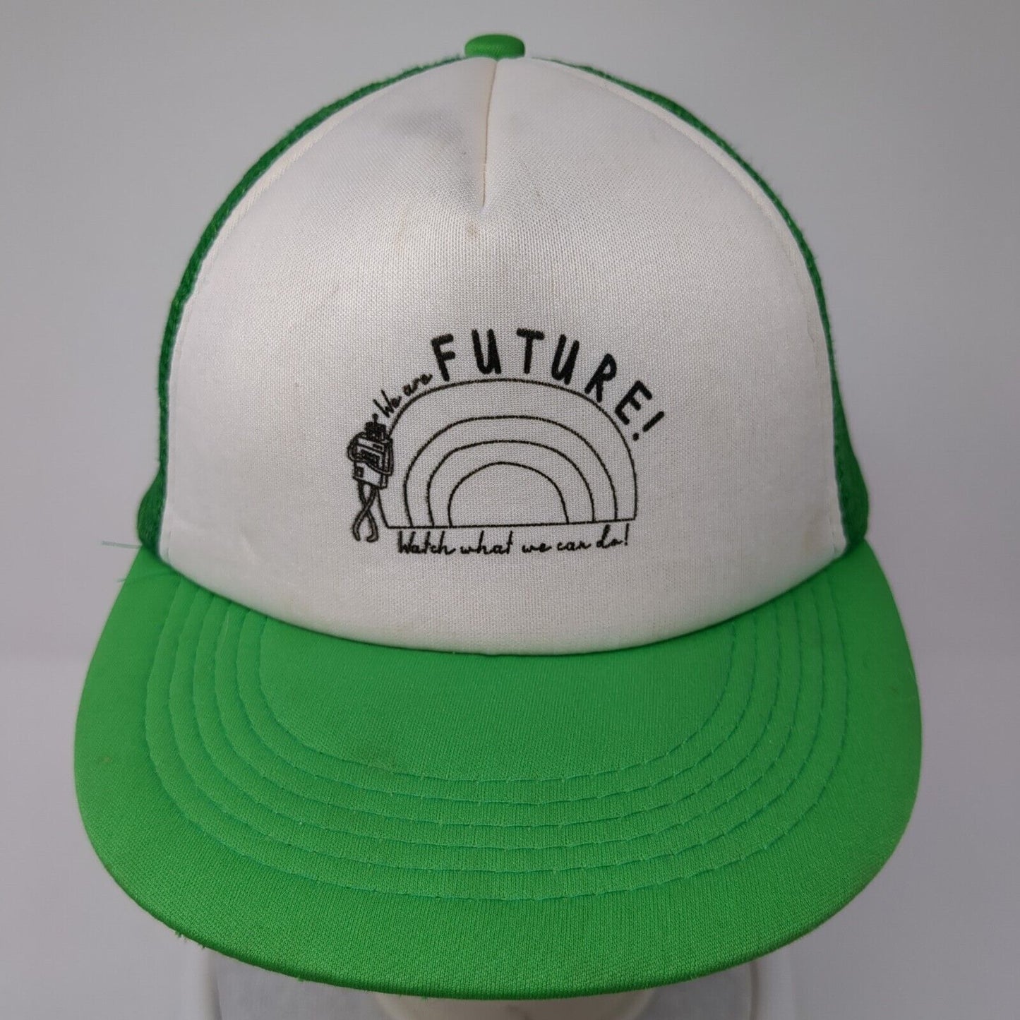 We Are Future Watch We Can Do Snapback Trucker Hat Green OS Mesh Back Hit Wear