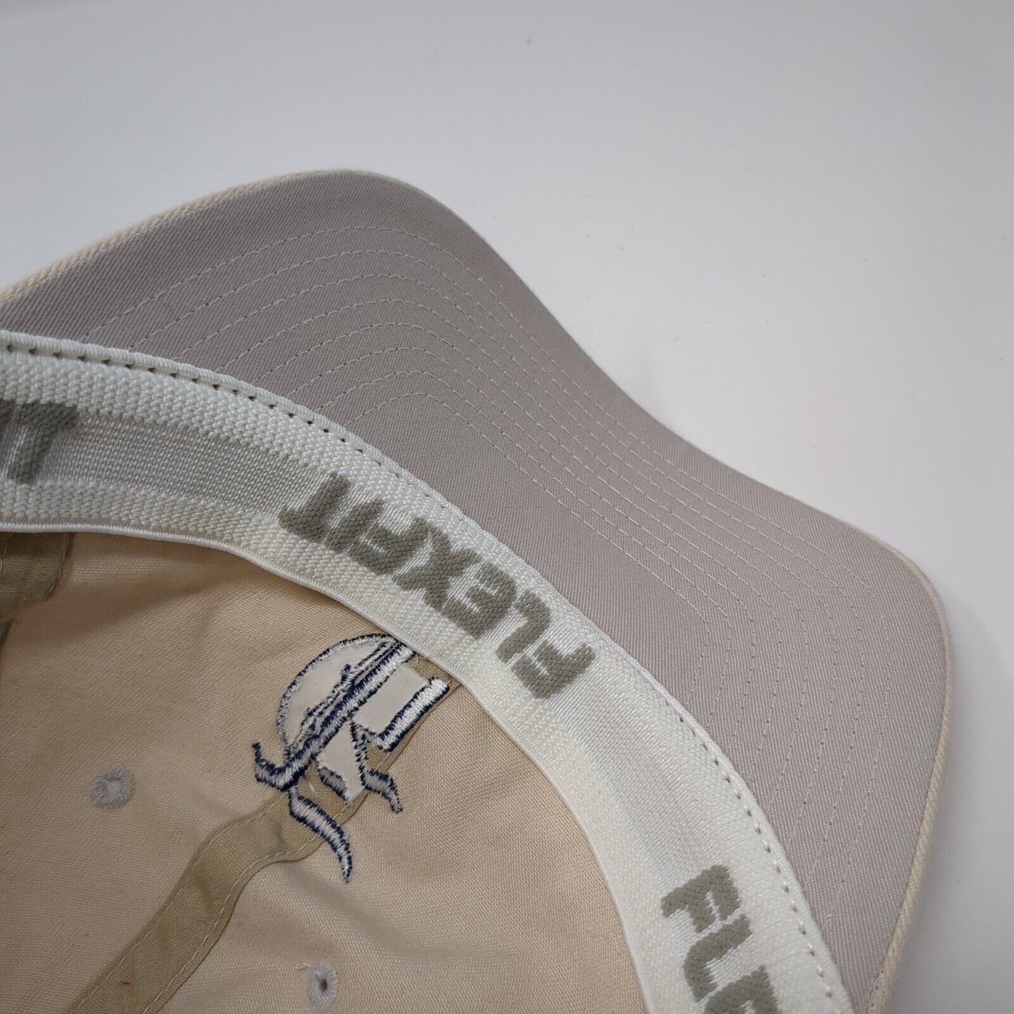 Monogram Fitted Hat Tan S-M Embroidered Flexfit Yupoong Vent Holes