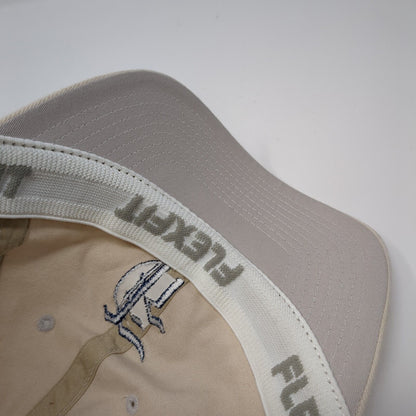 Monogram Fitted Hat Tan S-M Embroidered Flexfit Yupoong Vent Holes