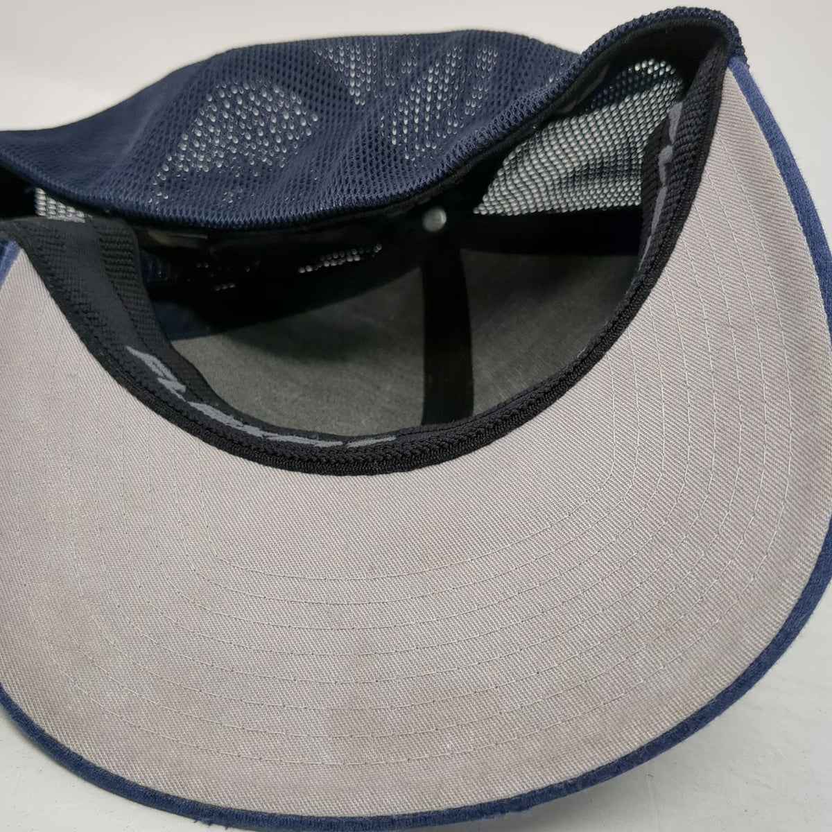 Flexfit Baseball Cap Blue M Lighthouse Christian Schools Patch Mesh Back Hat