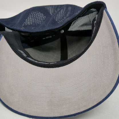 Flexfit Baseball Cap Blue M Lighthouse Christian Schools Patch Mesh Back Hat