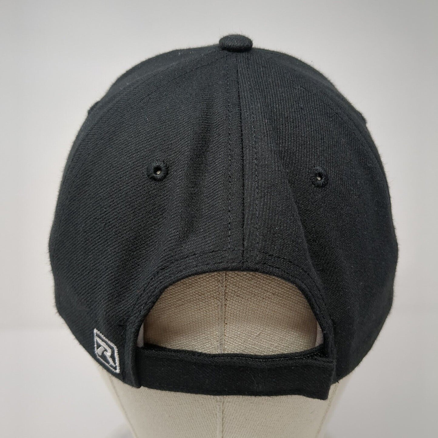 SB Strapback Hat Black M-L Adjustable Embroidered Richardson Pro 514