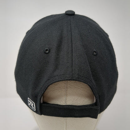 SB Strapback Hat Black M-L Adjustable Embroidered Richardson Pro 514