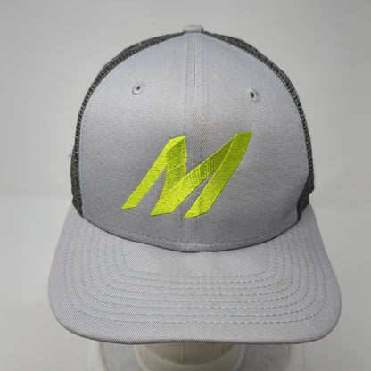 Letter M Snapback Mesh Back Trucker Hat Gray One Size New Era 9Fifty