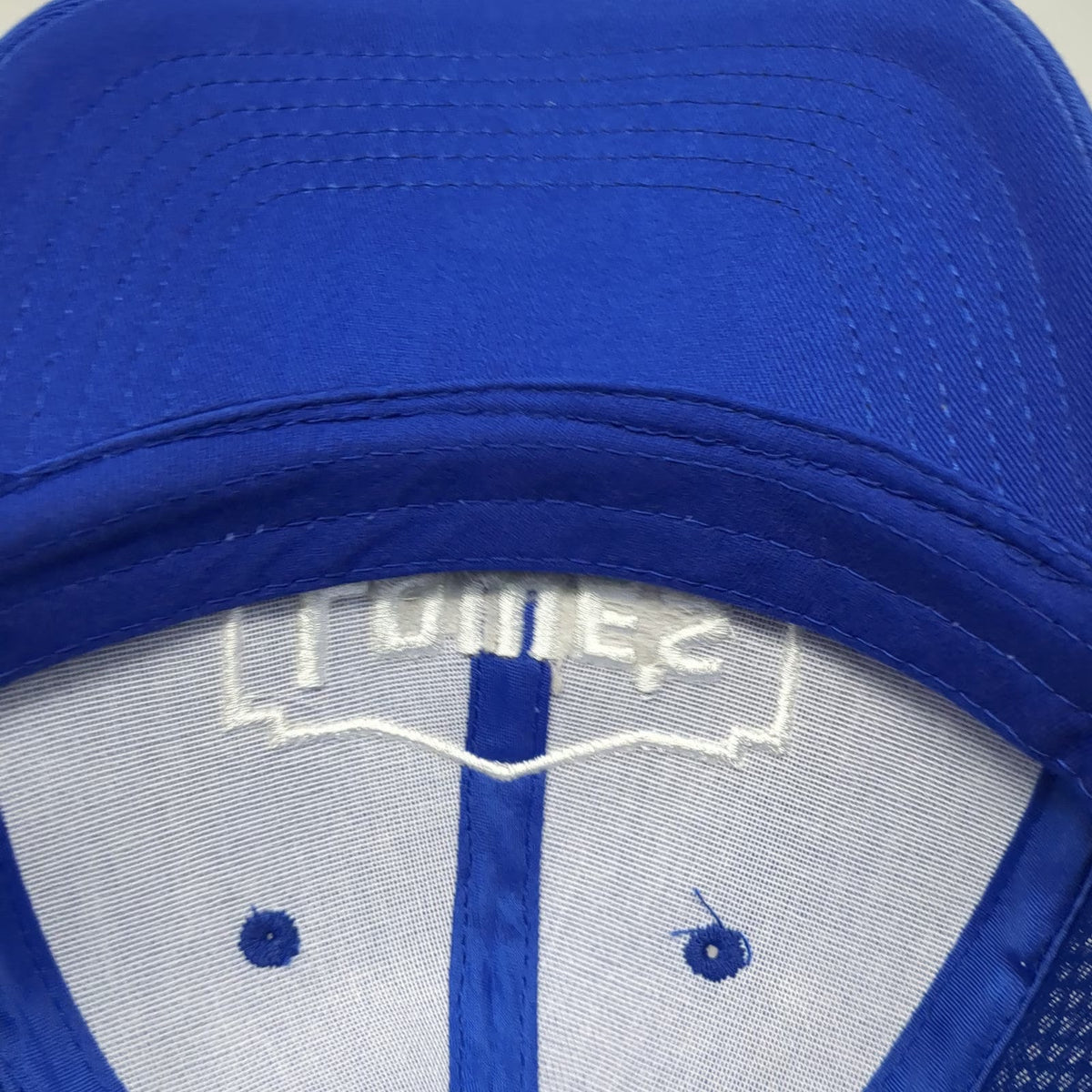 Lowe's Baseball Cap Blue White One Size Mesh Back Strapback Embroidered Logo Hat
