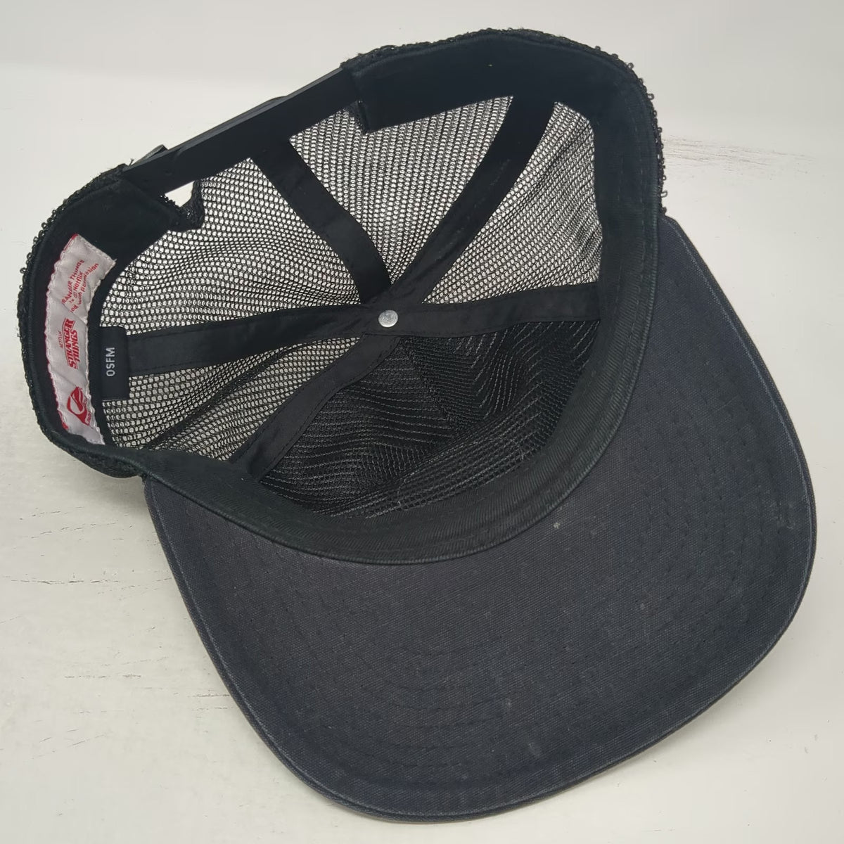 Quiksilver Trucker Hat Black One Size Stranger Things Netflix Shaka Patch Mesh