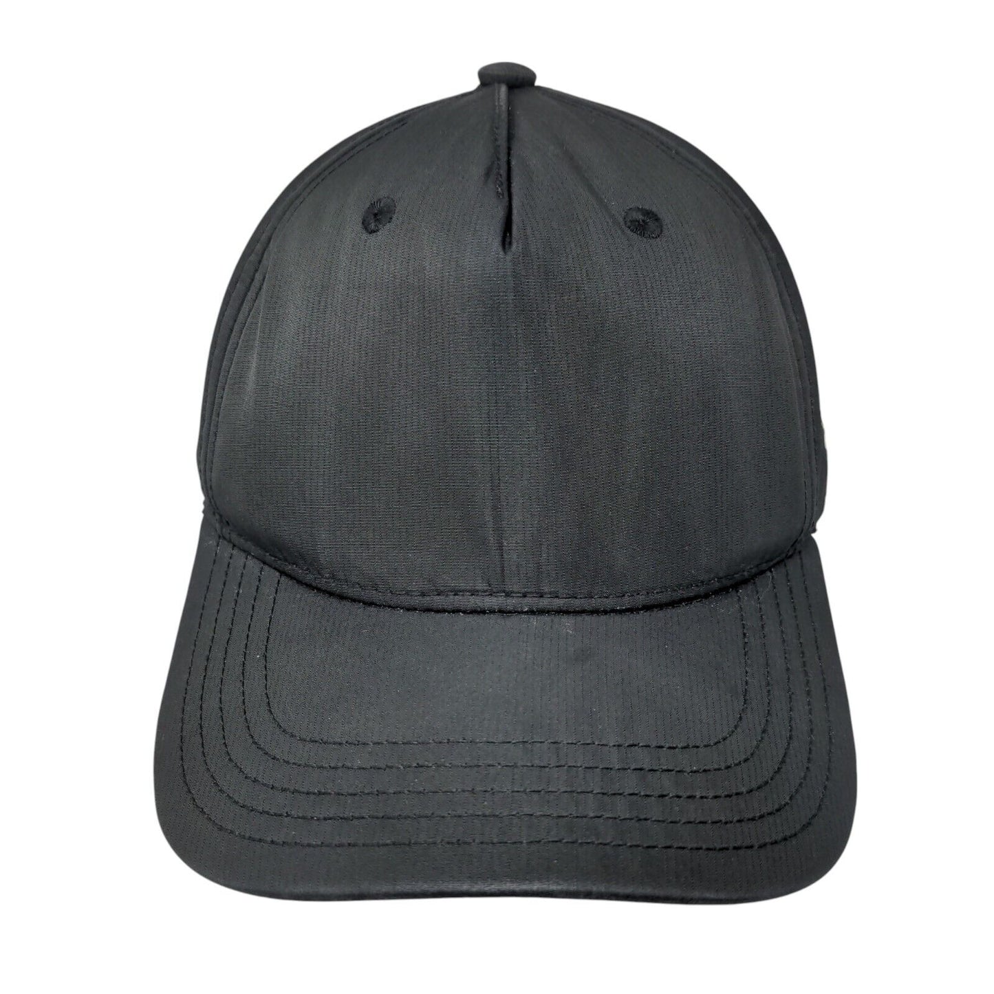 Adidas Snapback Hat Black OSFM Adjustable Vented Holes 6 Panel Blank