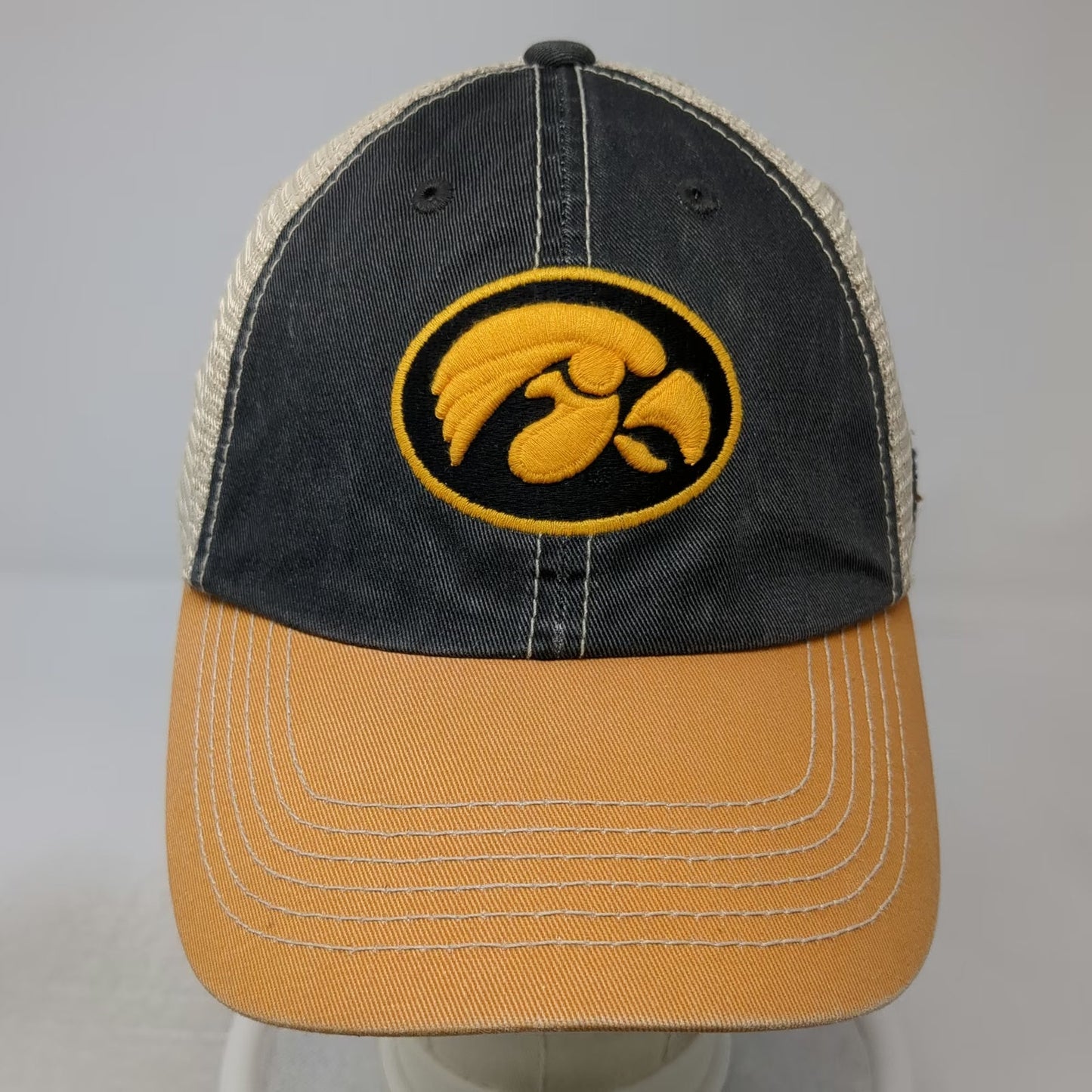 Iowa Hawkeyes NCAA Top of the World Trucker Hat Gray Orange One Size Snapback