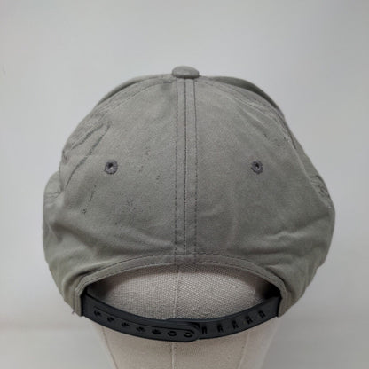 Volcom Snapback Hat Greenish-Gray One Size Adjustable Embroidered 6 Panel