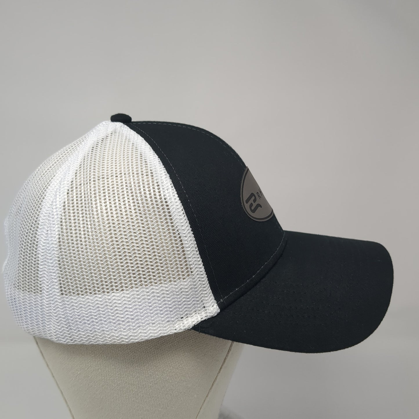 Rhythm Patch Snapback Mesh Back Trucker Hat Black One Size Cap America