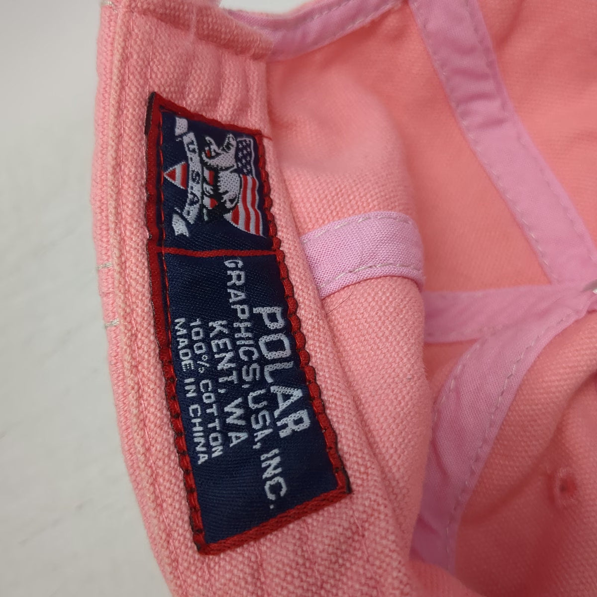 Polar Graphics Baseball Cap Pink One Size Sacramento 1849 Strapback Cotton Hat