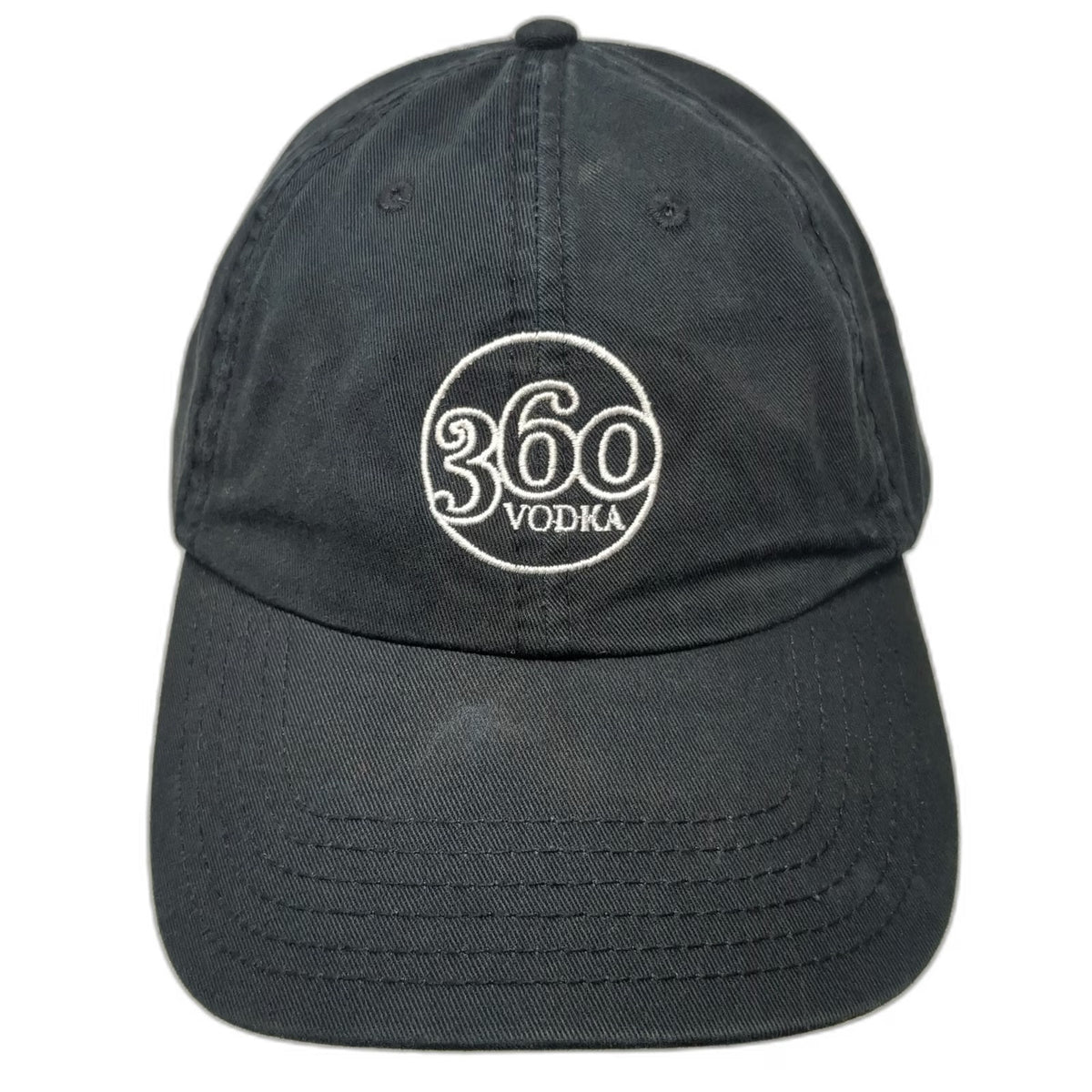 Otto Baseball Cap Black One Size 360 Vodka Embroidered Logo Slideback Hat