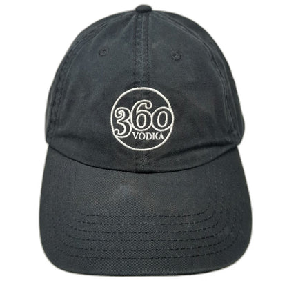 Otto Baseball Cap Black One Size 360 Vodka Embroidered Logo Slideback Hat