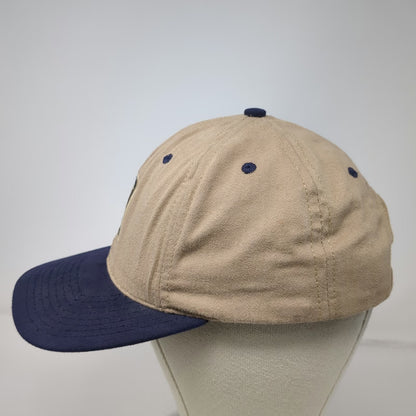 Ben Hogan Baseball Cap Beige Blue One Size Golfer Logo Made in USA Strapback hat