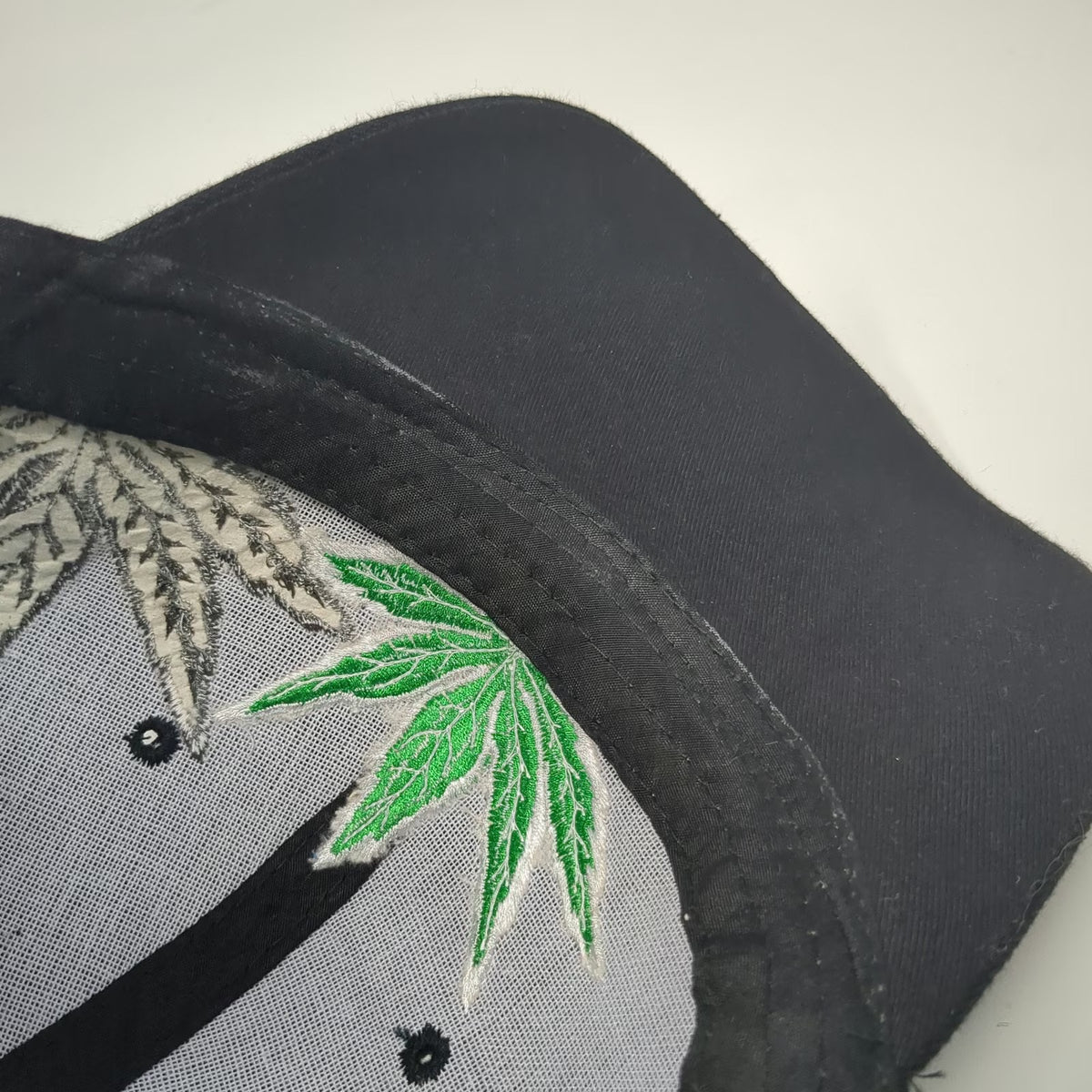 Baseball Cap Black One Size Embroidered Marijuana Leaf Pot Weed Strapback Hat