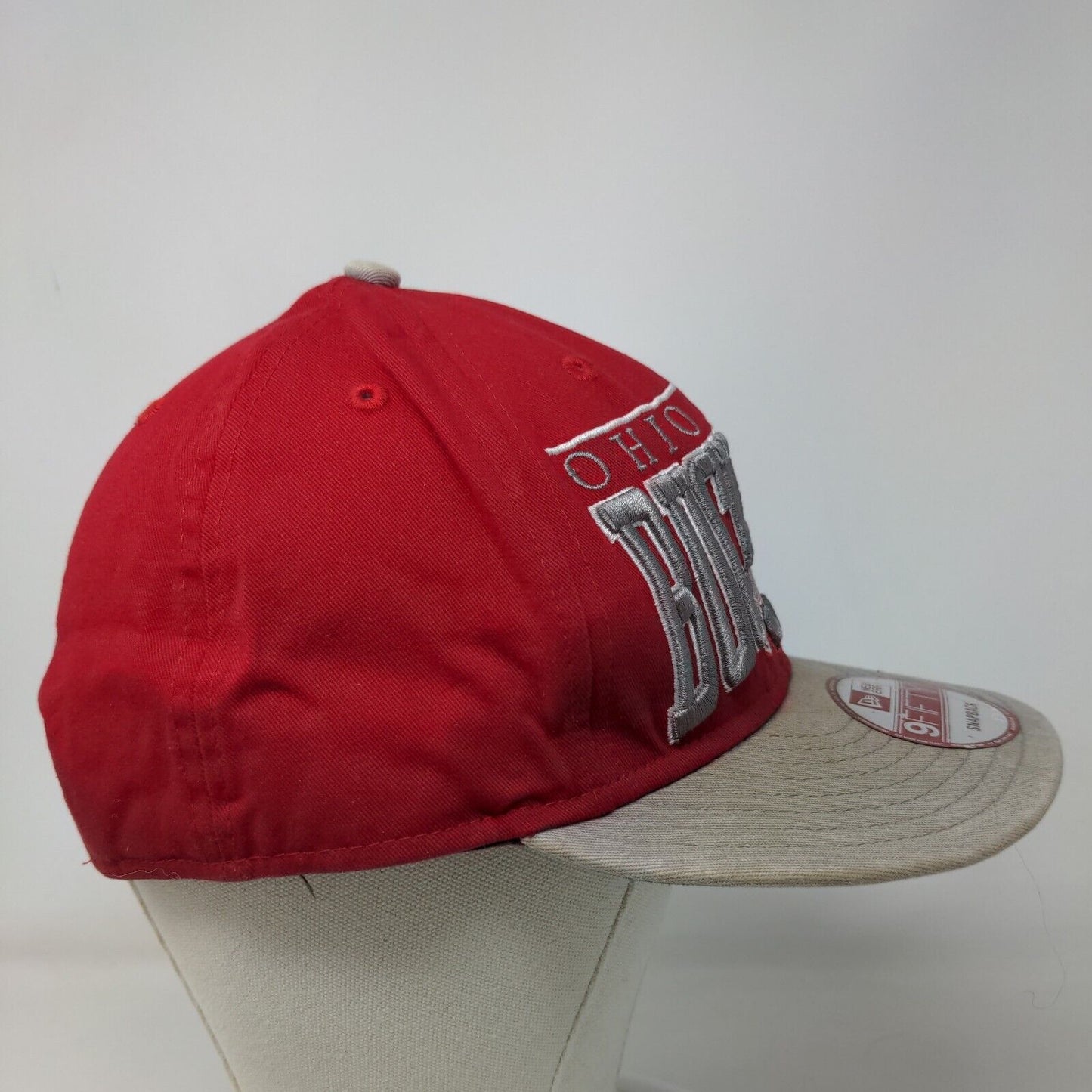 New Era Men's Snapback Hat Red OSFM Embroidered Ohio State Buckeyes Logo