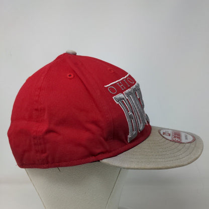 New Era Men's Snapback Hat Red OSFM Embroidered Ohio State Buckeyes Logo