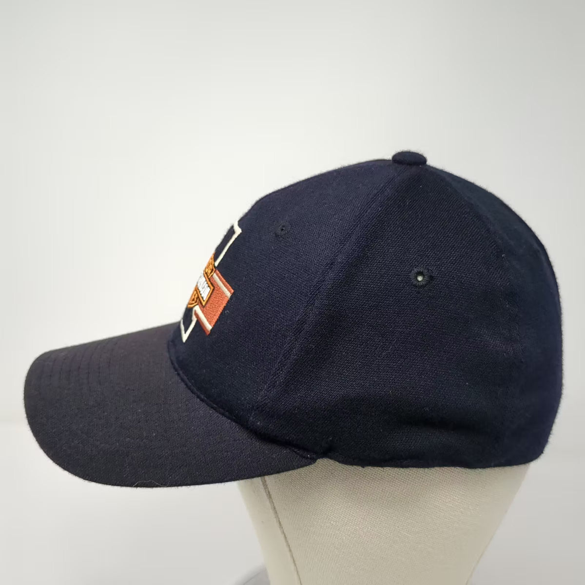 Harley-Davidson Baseball Cap Blue XL Embroidered #1 Bar & Shield Stretch Fit Hat