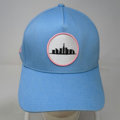 City Image 5 Panel Blue One Size Skyline Pink Underbrim Side Patch Snapback Hat