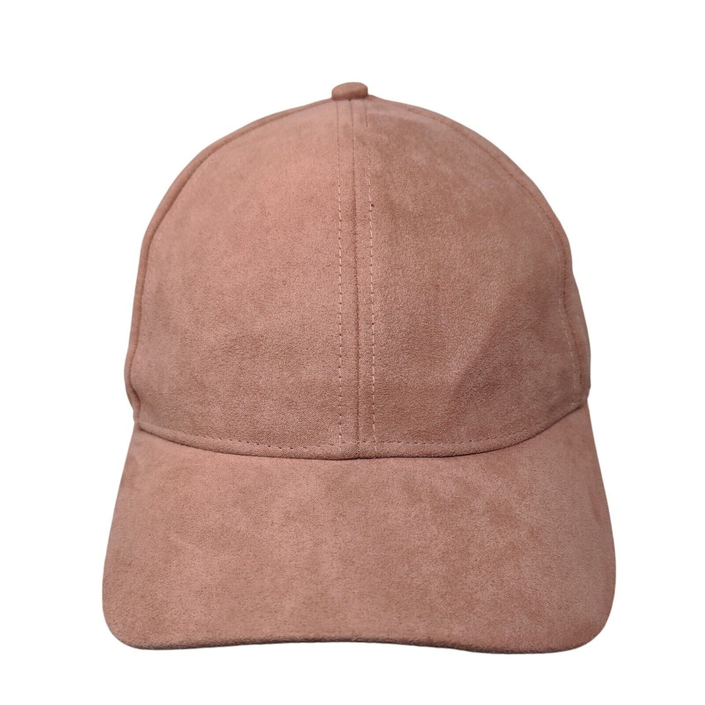 H&M Fitted Hat Pink L/58 Suede Solid Blank Lined Outdoor 6 Panel