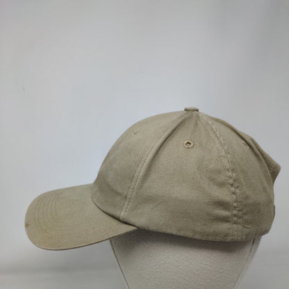 Red Kap Slideback Hat Tan One Size Adjustable Vented Holes 6 Panel Blank