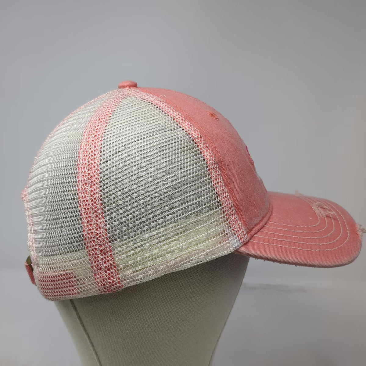 Home Free Baseball Cap Pink One Size Virginia Whale Sailboat Mesh Heart Hat