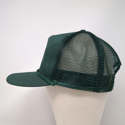 Otto Trucker Hat Green One Size Kootenai Tribe Idaho Fisheries Program Rope