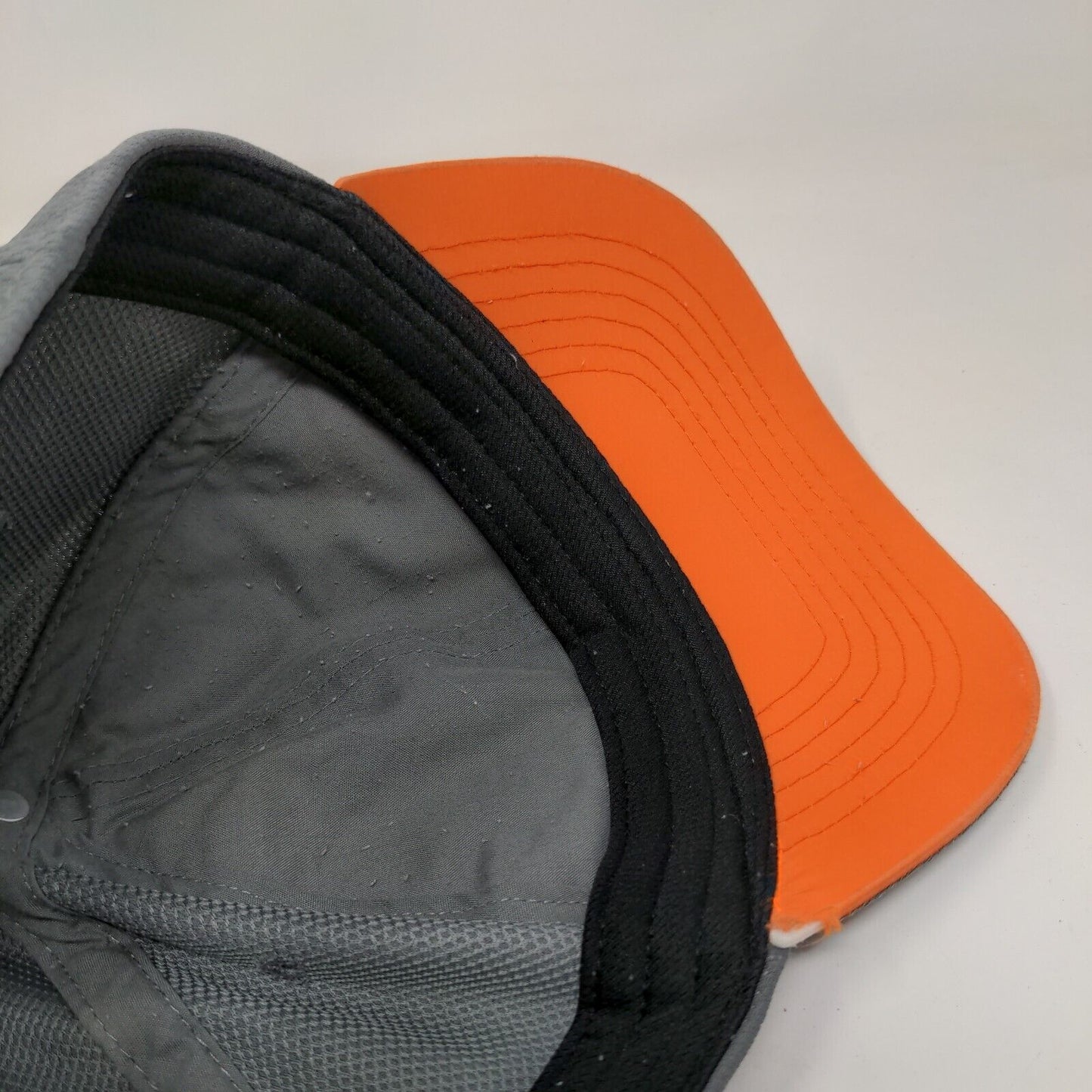 Starter Strapback Hat Gray One Size Adjustable Embroidered Vented Holes 6 Panel
