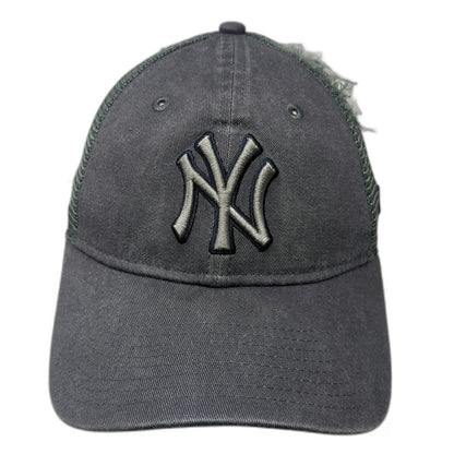 New Era Trucker Hat Gray One Size NY Yankees MLB Snapback Mesh 9TWENTY Logo