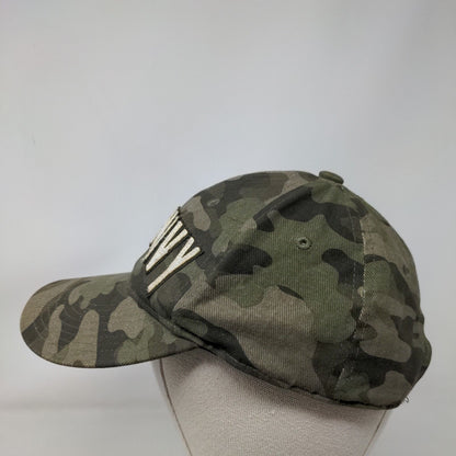 Old Navy Camo Snapback Hat Green One Size Embroidered Spell Out Logo