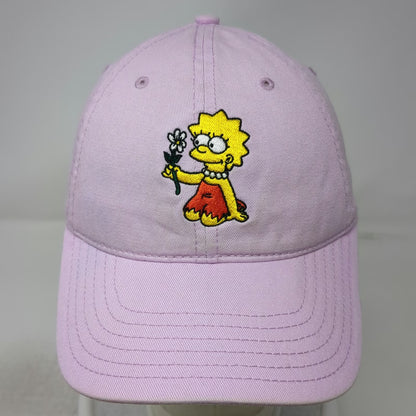 Mad Engine Lisa Simpson Purple Baseball Cap Hat One Size Embroidered Slideback
