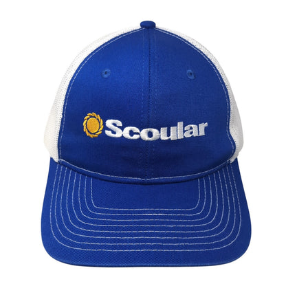 Scoular Snapback Mesh Back Trucker Hat Blue One Size Port Authority