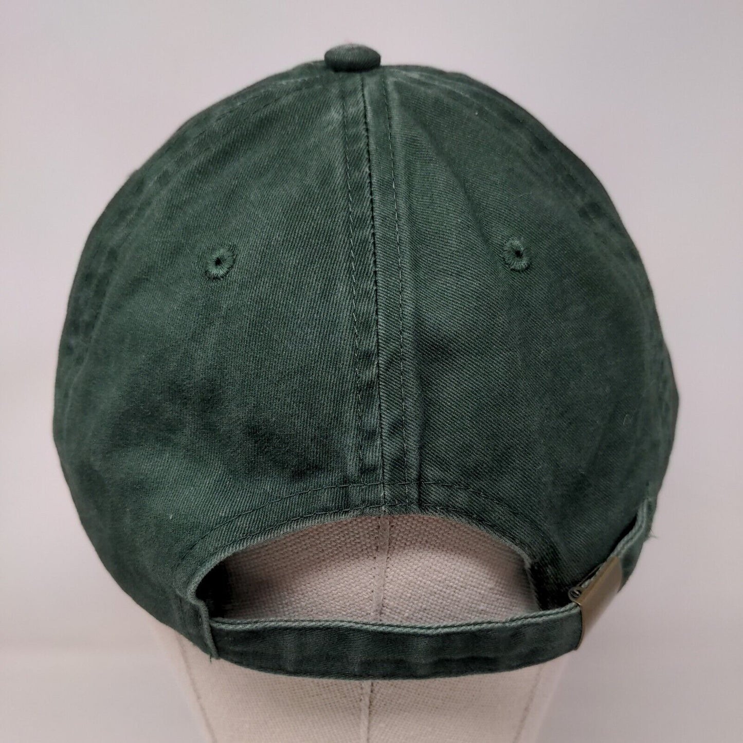 Otto Slideback Hat Green OSFM Embroidered Smiley Face Logo Emoji