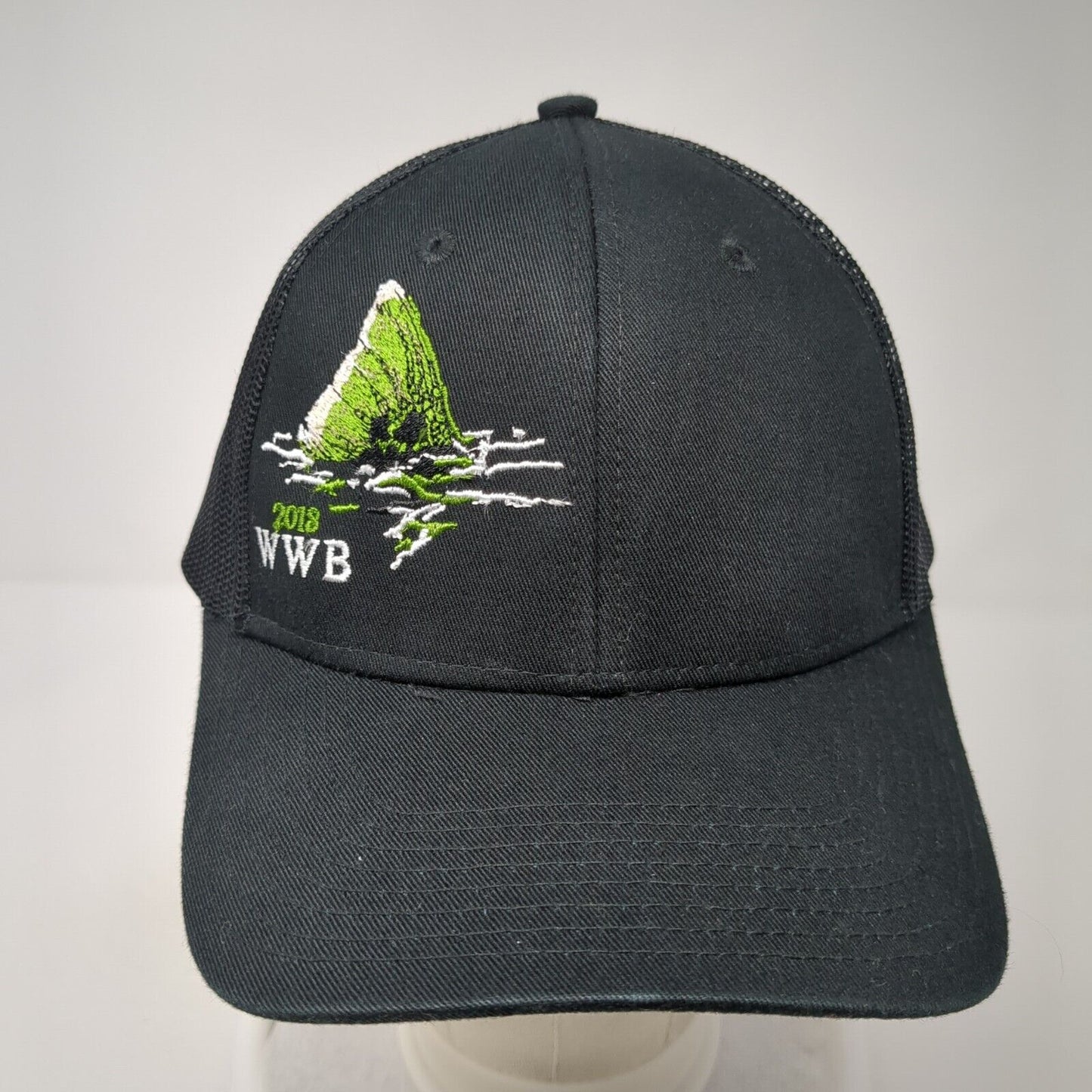 2018 WWB Snapback Trucker Hat Black One Size Adjustable Mesh Back Port Authority