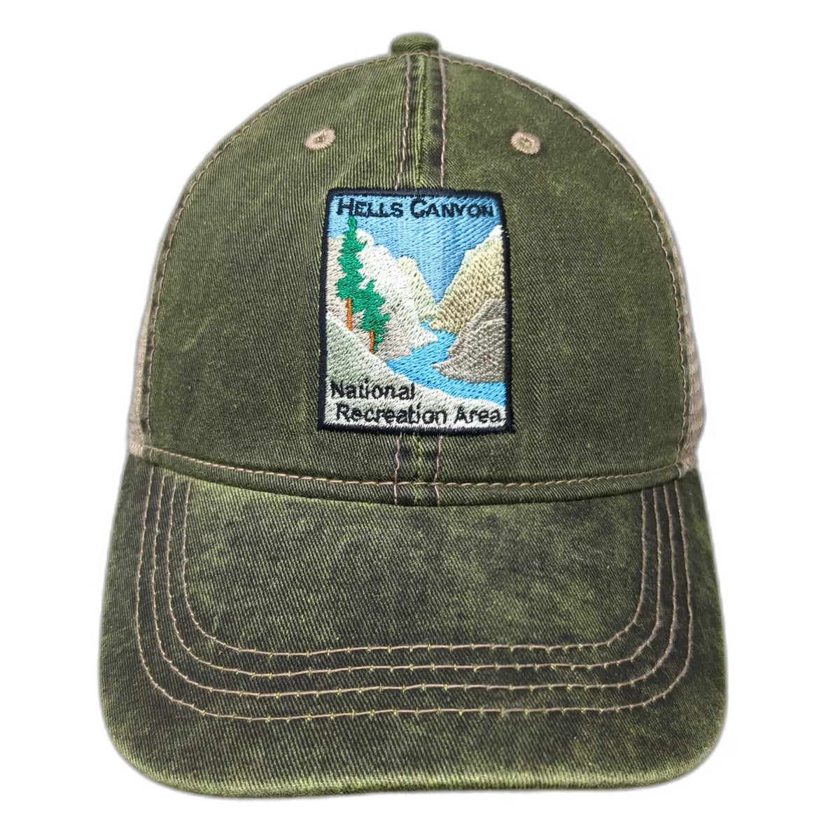 ACE USA Trucker Hat Green OSFM Hells Canyon National Recreation Area Mesh Snap
