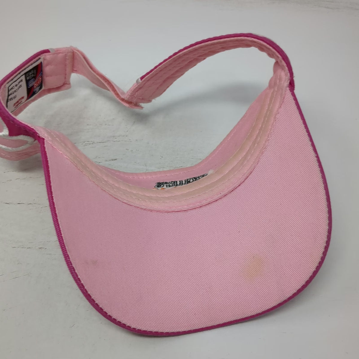 OTTO Visor Pink OSFM Stolley's Hogg Alley Flame Embroidery Cotton Hat Strapback
