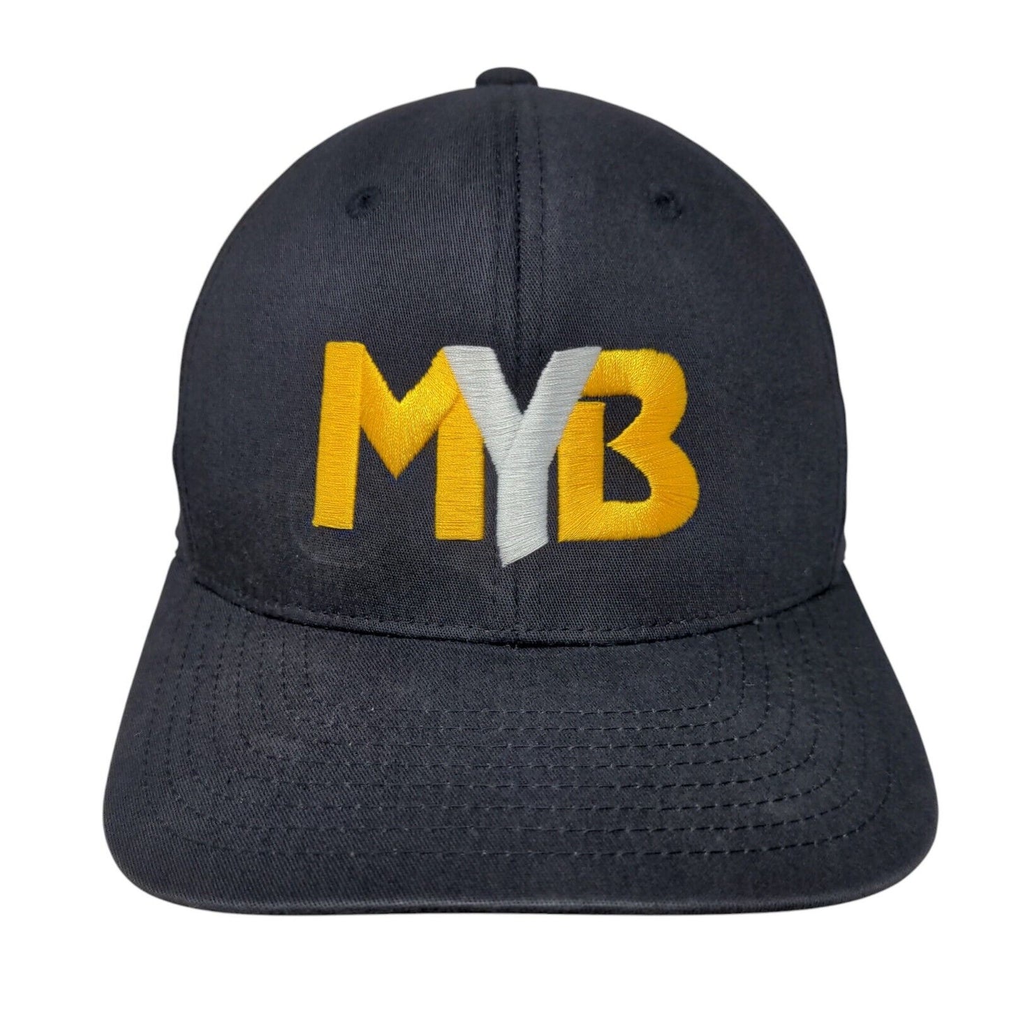 MYB Fitted Hat Blue S/M Embroidered 6 Panel Pro Model Pacific Headwear